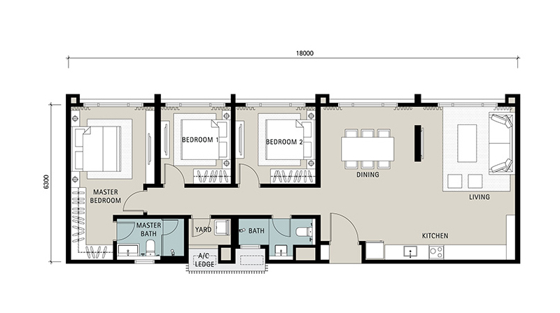 Novum, Kampung Kerinchi Bangsar South 1237sqft ID#07