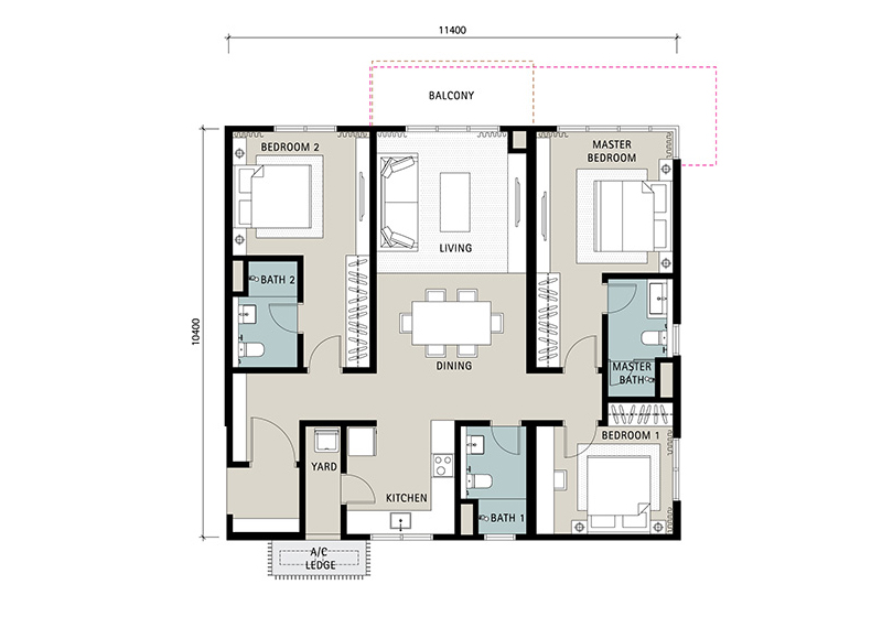 Novum, Kampung Kerinchi Bangsar South 1302sqft ID#09
