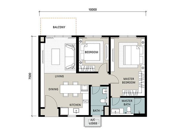 Novum, Kampung Kerinchi Bangsar South 826sqft ID#03