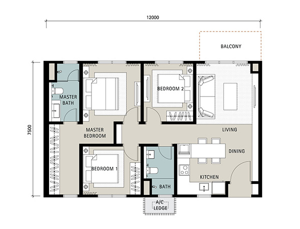 Novum, Kampung Kerinchi Bangsar South 987sqft ID#06